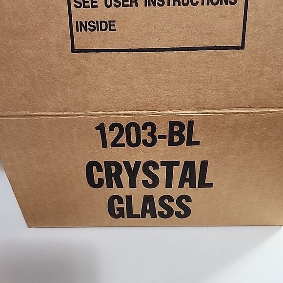 (4) Hand Blown Crystal Peg Votive Ruffled Cups Candle/Light Cover 1203-BL - Picture 10 of 10